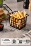 2 Pieces Luxury Thermoplastic Coated French Fries Presentation Basket with Handle Mini Chips Snack Serving Bowl - 4
