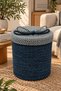 Christmas Wicker Rope Decorative 40X36 Wicker Rope Basket with Lid Mesh Rope Basket Organizer Storage Box Home Office Kitchen Bathroom Bedroom Multipurpose
