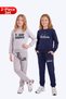 Girl's 2-Piece Printed Crew Neck Double Pocket Tracksuit Set