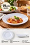 6 Pieces 19cm Melamine Plate Restaurant Home Type Deep Plate Bright White Ra679 - 4