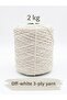 3 mm 3 Twist Twistable Scannable Macrame Cord 2 kg Ecru - 2