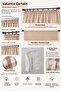 Natural Plaid Color Valance Curtain – Gathered Retro Curtain - 4