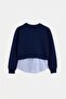 Lacivert Kız Çocuk Örme Sweatshirt TKDAW27SW00040 - 4
