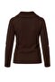 Kahverengi Düğmeil Nakışlı Selanik Regular Polo Yaka Örme Sweatshirt TWOAW27SW00180 - 3