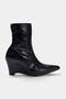 Siyah Sivri Burun 7.5 cm Kadın Wedge Topuklu Çizme TAKAW27BO00024 - 3