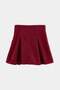 Burgundy Fitted Velvet Cotton Girls' Plain Woven Skirt Tkdaw27Et00005 - 7