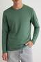 Siyah-Yeşil 2'li Paket %100 Pamuk Uzun Kol Regular/Normal Kesim T-Shirt TMNAW24TS00001 - 6