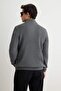 Koyu Gri Casual Regular Fit Couple/Çift Yarım Balıkçı Fermuarlı Yaka Kazak TMNAW22KZ1908 - 6