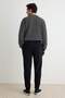 Black Regular/Normal Cut Rubber Leg Thick Inner Hooded Sweatpants Tmnaw26Ea00004 - 4