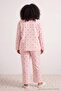Pink Pepper Patterned Checkered Large Size Woven Pajama Set Tbbaw27Ai00048 - 2