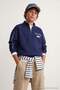 Navy Blue Boys' Printed Knitted Sweatshirt Tkdaw27Sw00015 - 4