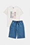 White Boy's Printed Knitted Top and Bottom Set Tkdss26Au00151 - 10