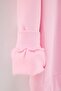 Pembe Dokuma Garni Detaylı Oversize Kalıp Polo Yaka Kalın Polarlı Örme Sweatshirt - 3