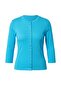 Wardrobe Essentials Turkuaz Truvakar Kol Düğmeli Viskon Ribana Örme Bluz TWOAW27BZ00120