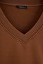 Brown V-Neck Basic Fleece Lined Oversized Sweatshirt Tbbaw26Ao00012 - 2