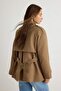 Khaki Regular Fit Stand Collar Jacket Coat Twoaw27Mo00127 - 4