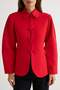 Kırmızı Süs Düğmeli Fitted/Vücuda Oturan Dokuma Blazer Ceket TWOAW27BC00054 - 3