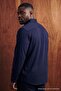 Lacivert %100 Pamuk Oxford Regular Erkek Büyük Beden Gömlek TMNAW27AX00005 - 4