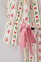 Ekru %100 Pamuklu Yılbaşı Temalı Biye ve Kurdele Detaylı Örme Pijama Takımı THMAW27PT00212 - 3