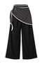 Petite Siyah Çıkarılabilir Şal Detaylı Geniş Paça Pantolon TWOAW27PL00097 - 4