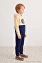 Beige Color Block Knitted Top and Bottom Set Tkdaw26Au00037 - 4