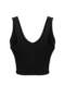 Black Lycra ®   Adaptive ™   Drawstring Covered Knitted Sports Bra Thmaw27Ss00009 - 3