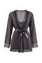 Gray Thin Straps Glittering Lace 2-Piece Dressing Gown Tulle Babydoll Thmaw27Ll00021