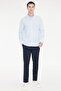 Men's Light Blue 100% Cotton Oxford Slim Fit Buttoned Collar Flamed Shirt - 5