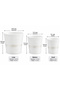 3-Piece Ceramic Plant Pot Set with Ribbed Design Decorative Indoor & Outdoor Flower Pots for Home, Balcony, Patio, Garden & Office White - 6
