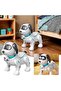 White Plastic Robot Dog Toy with Light Interactive Touch, Smart Programmable Stunt Pet, Electronic - 2
