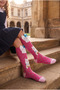 Kurdeleli Lama Patterned Children's Knee Socks