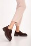 Genuine Leather Light Sole Buckle Oxford Shoes Nhr.333 Brown Suede - 6