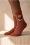 Teddy Patterned Socks Brown