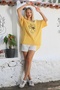 Yellow Pool Collar Short Sleeve Embroidered Woven Casual Cotton Blouse - 7
