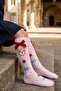 Girl's Cupcake Teddy Patterned Knee-Length School Socks