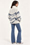 4981 Women's Mountain and Ski Silhouette Soft Textured Fleece Sweatshirt with Pockets - 6