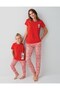 Girl's Single Jersey Pajama Set Red - 6