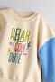 Printed Boys' Sweatshirt 100% Cotton - 3