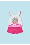 Girl's 2-Piece Sleeveless Blouse and Shorts Set Fuchsia