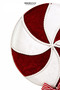 Christmas Ornament Velvet Stick Round Lollipop Candy Red White 60 cm - 2