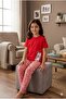 Girl's Single Jersey Pajama Set Red