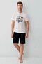 Men's Single Jersey Shorts Set White - 2