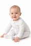 Baby Boy White Plaid Patterned Jumpsuit 0-3 Months