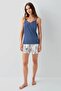 Women's Modal 3-Piece Nightgown and Dressing Gown Set Blue - 4