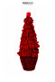 Christmas Velvet Ribbon Layered Table Top Tree Red 40 cm