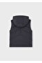 Boy's Double-Sided Hooded Padded Vest Black - 3