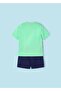 Boy's 2-Piece Printed T-Shirt - Shorts Set Green - 4