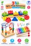 Educational Wooden Xylophone Wooden Geometric Shaped Bultak and Wooden Coordination Spiral Set of 3