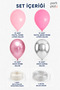 Pink Dream Sparkle 40-Piece Balloon Chain Set, Chrome Pink and Silver Balloons, 5-Meter Chain and 100-Piece Tape - 2