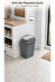10 Liter Swinging Lid Trash Can White – Compact Waste Bin for Kitchen, Bathroom, and Office